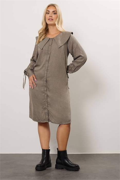 Платье-сарафан с текстурным принтом артикул 154087201