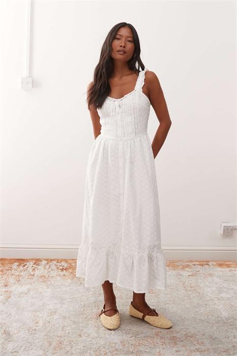 Платье-макси с вышивкой «Молочница» артикул 141496173