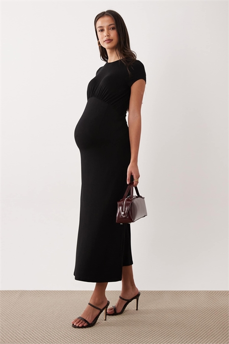 ASOS DESIGN — Платье-миди для беременных с рюшами спереди артикул 154692876