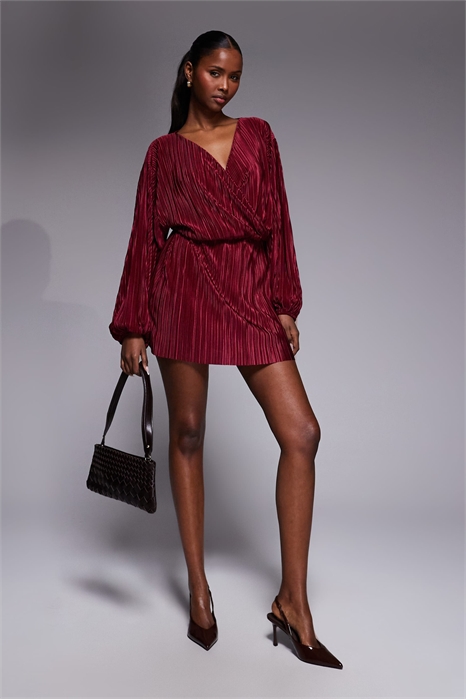 Плиссированная куртка-мини-платье артикул 154336818