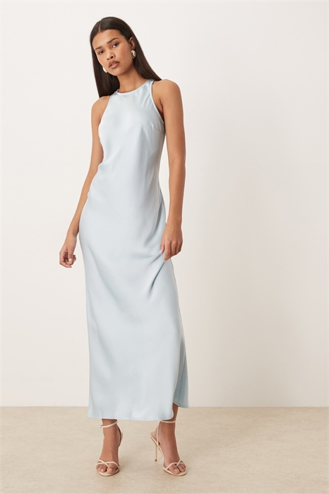 Платье-миди из атласа в стиле «рейсер» артикул 152834420