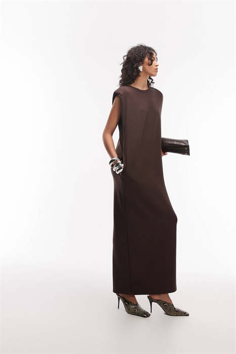 Макси-платье из ткани типа «лонглайн» артикул 155576883