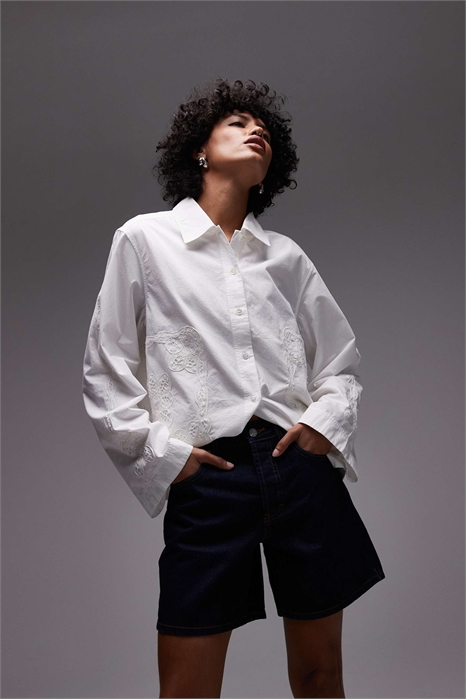 Рубашка с вышивкой артикул 144644455