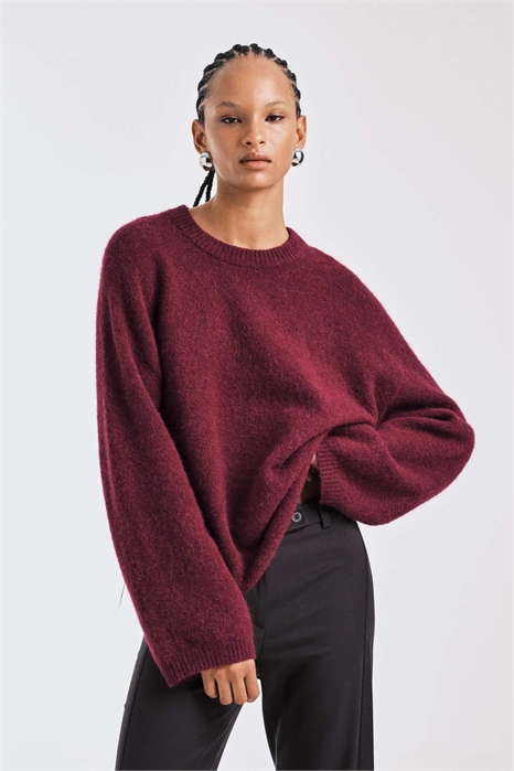 Свободный свитер из сверхмягкой альпаки и шерсти артикул 150524215