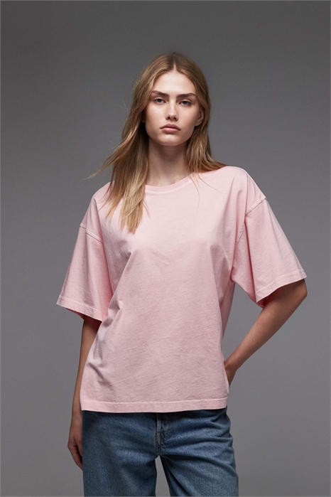 Футболка прямого кроя из чистого хлопка артикул 146851897