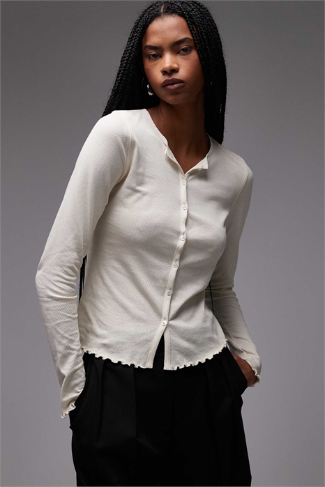 Кардиган из сетчатой ткани с облегающим кроем артикул 151023755