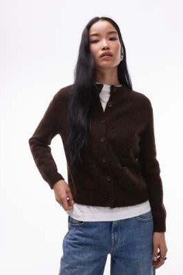 Кардиган из альпаки и шерсти с карманами спереди артикул 151304604