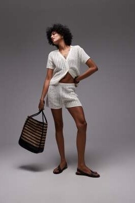 Пляжные шорты из вязаного полотна артикул 146698745