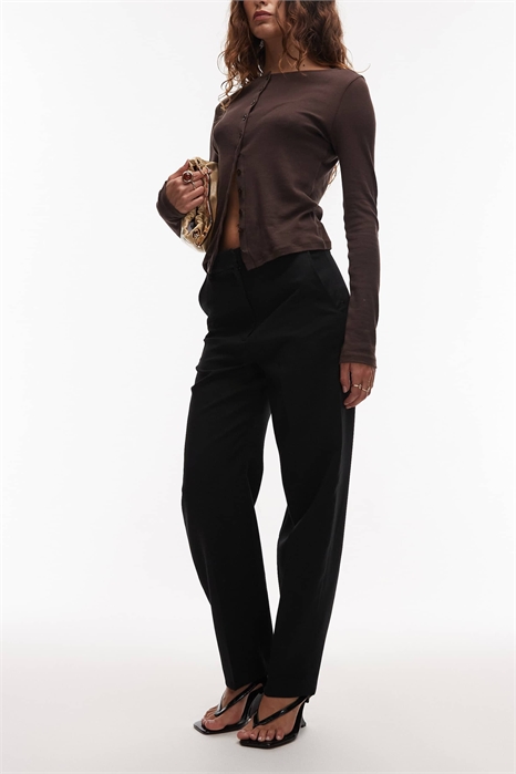 Укороченные брюки из эластичной шерсти с зауженным кроем артикул 150524180