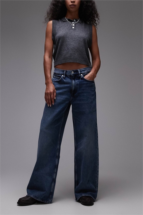 Джинсы Cloud с низкой посадкой, свободного кроя и широкими брючинами артикул 137513658