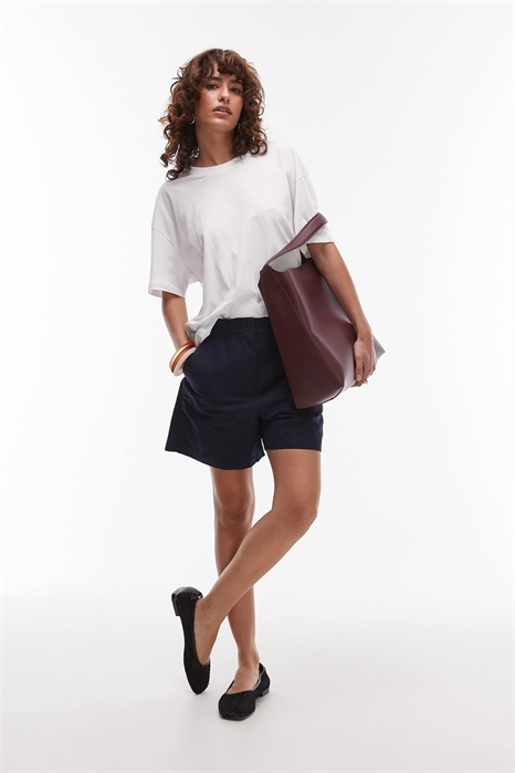 Шорты-чино из льна со средней посадкой артикул 147258711