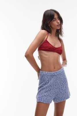 Трикотажные пляжные шорты на резинке артикул 144910241