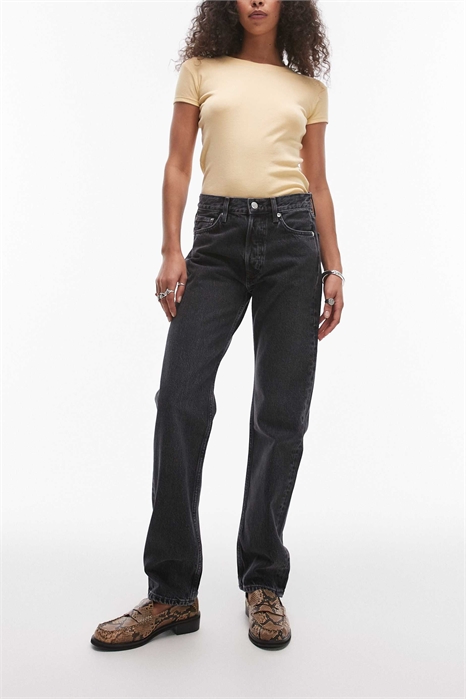 Джинсы с прямыми брючинами цвета «снег» артикул 140701633