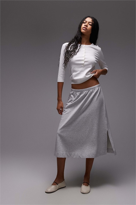 Юбка-миди из чистого хлопка, надеваемая через голову артикул 148521115