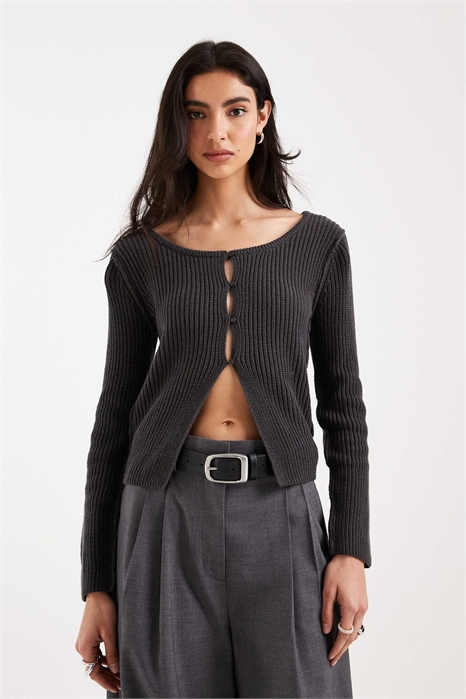 Трикотажный топ с круглым вырезом для подростков артикул 154972438