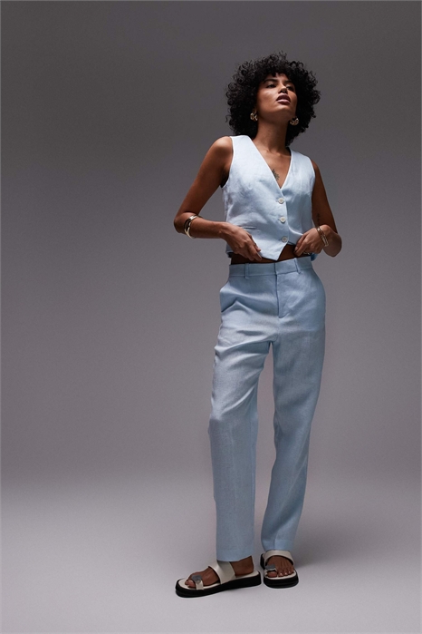 Брюки из льна, сшитые на заказ co-ord артикул 142740064