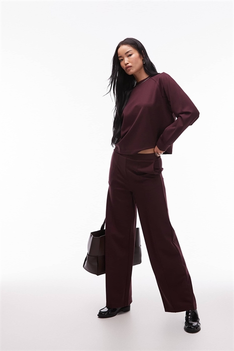 Джоггеры с складками спереди и прямыми брючинами co-ord артикул 150175890