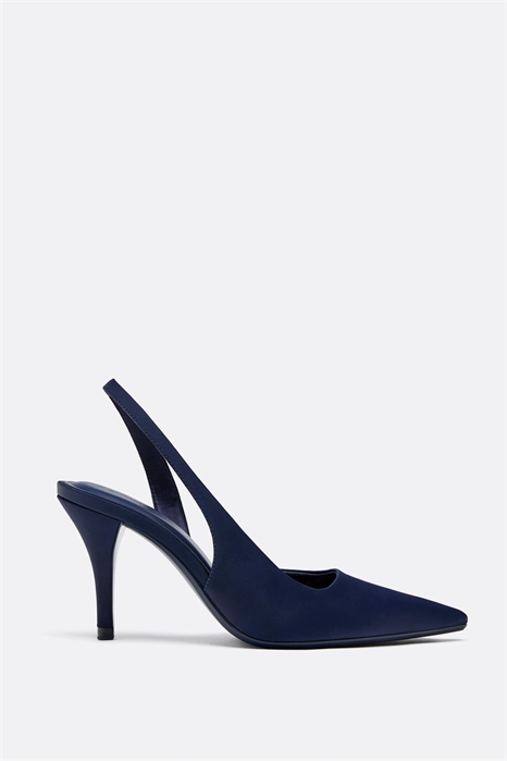 Туфли на каблуке с сатиновым эффектом артикул 155426082