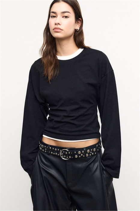 Футболка с рукавами в стиле кимоно артикул 155580597