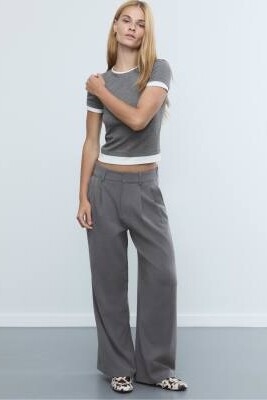 Брюки с очень широкими брючинами и регулируемой длиной артикул 152878717