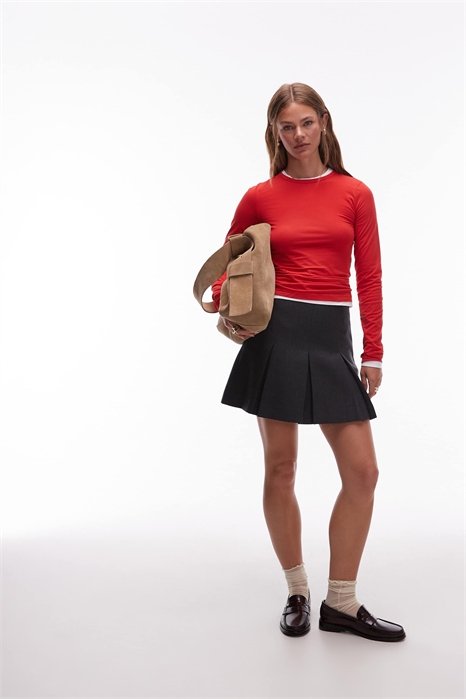 Мини-юбка в складку артикул 150556039