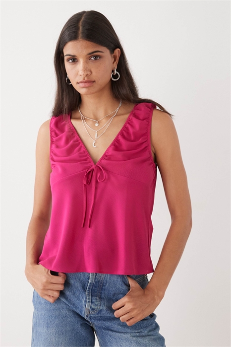 Шифоновая сорочка-бабдолл с бретелями артикул 146905080