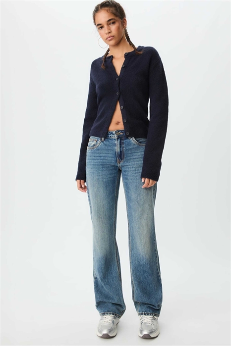 Джинсы с низкой талией и прямым кроем артикул 149399847