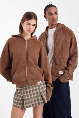 Коллекция «Circular Design»: универсальная толстовка свободного кроя с капюшоном и молнией артикул 148846915