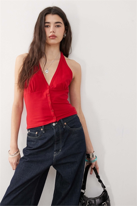 Топ с застежкой на пуговицах артикул 147084604