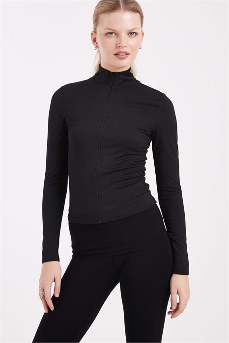 Топ с вырезом и застежкой-молнией артикул 146841728