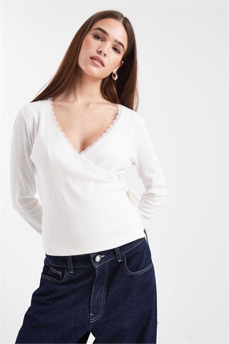 Топ-халат с ажурной вязкой артикул 153363613