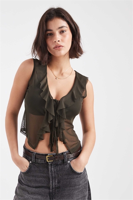 Топ с рюшами артикул 153647168