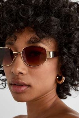 Солнцезащитные очки с металлическими дужками артикул 150148773