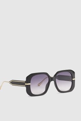 Солнцезащитные очки с квадратной металлической оправой артикул 155277670