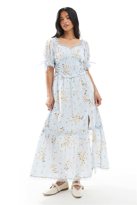 Макси-платье с принтом «доярка» артикул 142200894