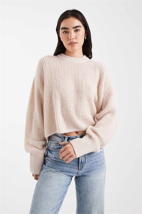 Свободный вязаный свитер артикул 143082757