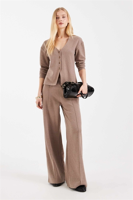 Брюки из ворсованного трикотажа co-ord артикул 155408134