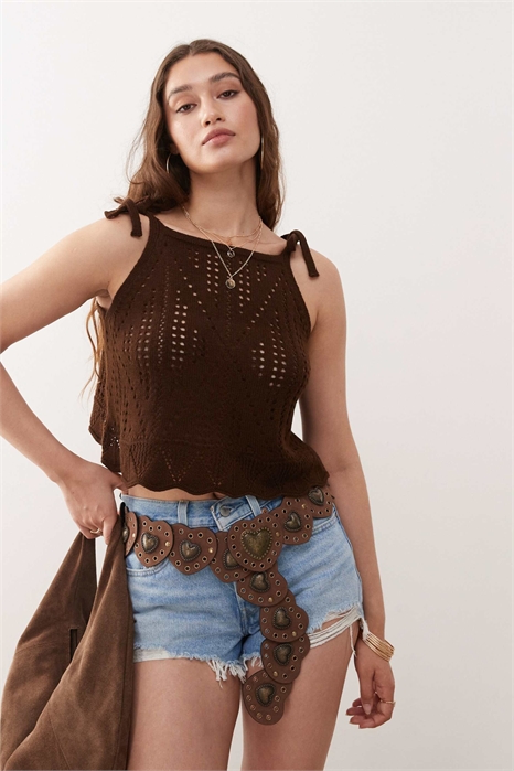 Топ-ками с асимметричным вырезом в стиле бохо артикул 149429664