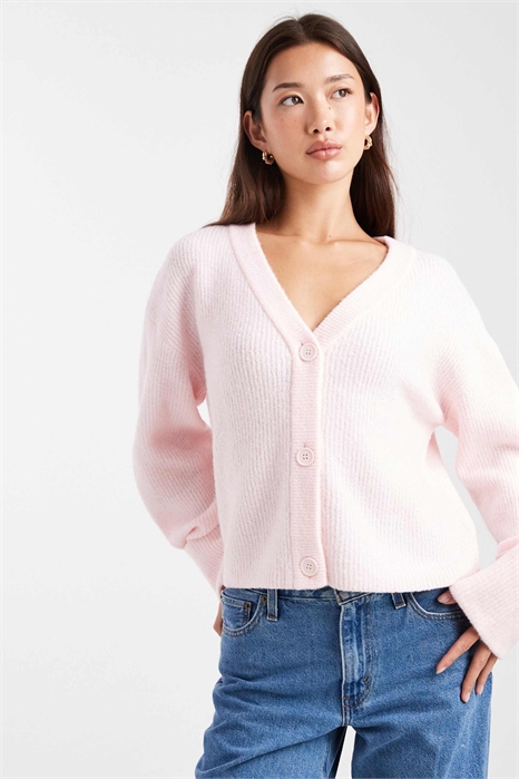 Кардиган с широкими манжетами и V-образным вырезом артикул 142974730