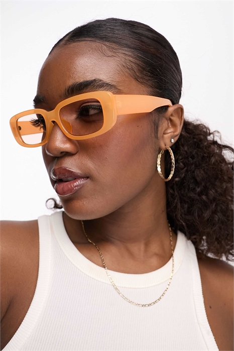 Солнцезащитные очки в форме небольшого прямоугольника артикул 127624574