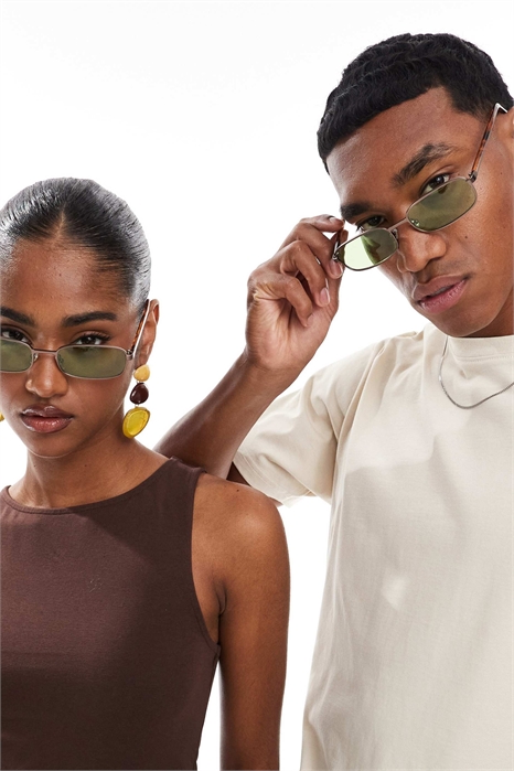 Солнцезащитные очки Noah с прямоугольной металлической оправой артикул 145392423