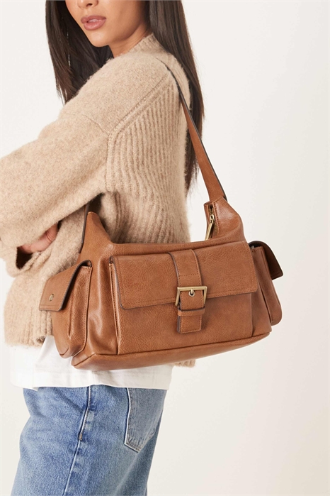 Практичная большая сумка через плечо артикул 152429964