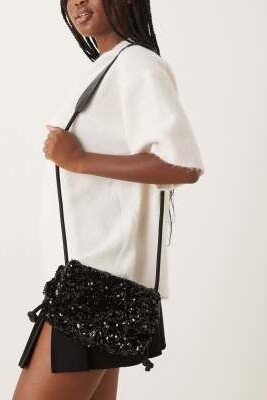 Сумка с пайетками и регулируемым ремнем артикул 150083122