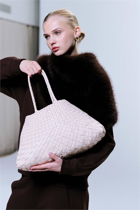 Большая плетеная кожаная сумка Santa Croce артикул 151529631