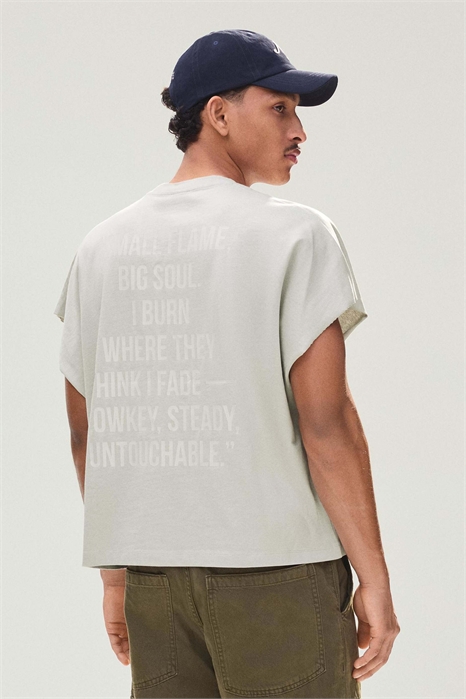 Футболка без рукавов свободного кроя с принтом артикул 155942814