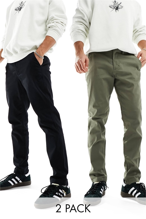 Набор из 2-х пар узких чино с зауженным кроем артикул 115115414