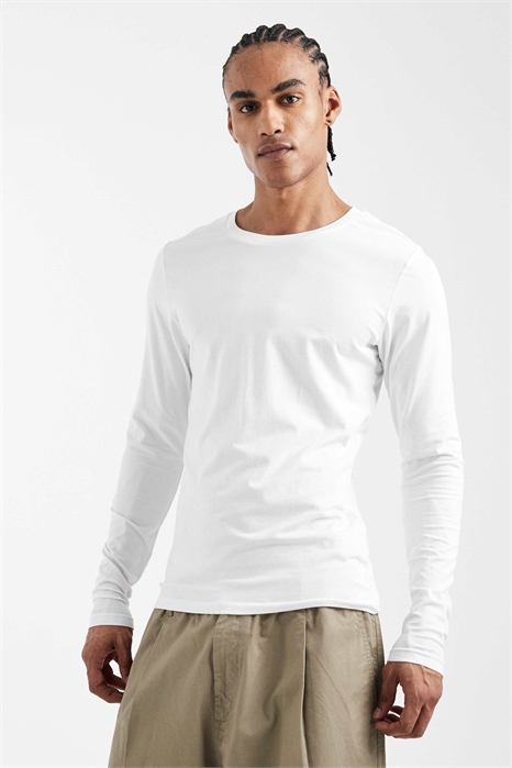 Футболка с длинным рукавом из эластичного трикотажа артикул 151185576