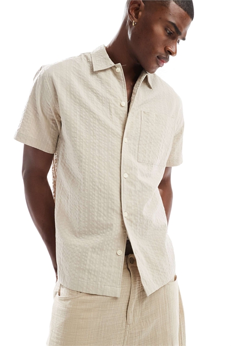 Рубашка из ткани «сирсакер» премиум-класса артикул 140915976