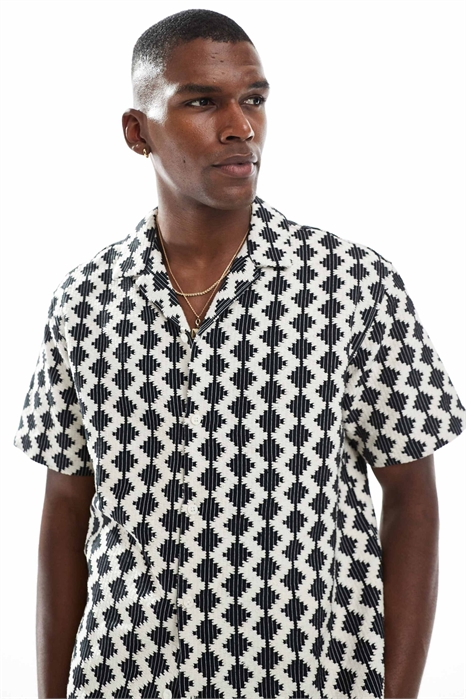 Рубашка с текстурным принтом артикул 146697728