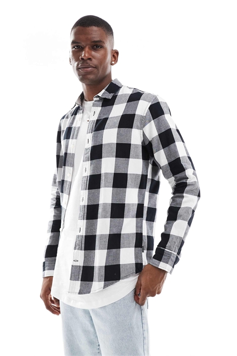 Рубашка из фланели с клетчатым узором «буффало» из серии Essentials артикул 126089547